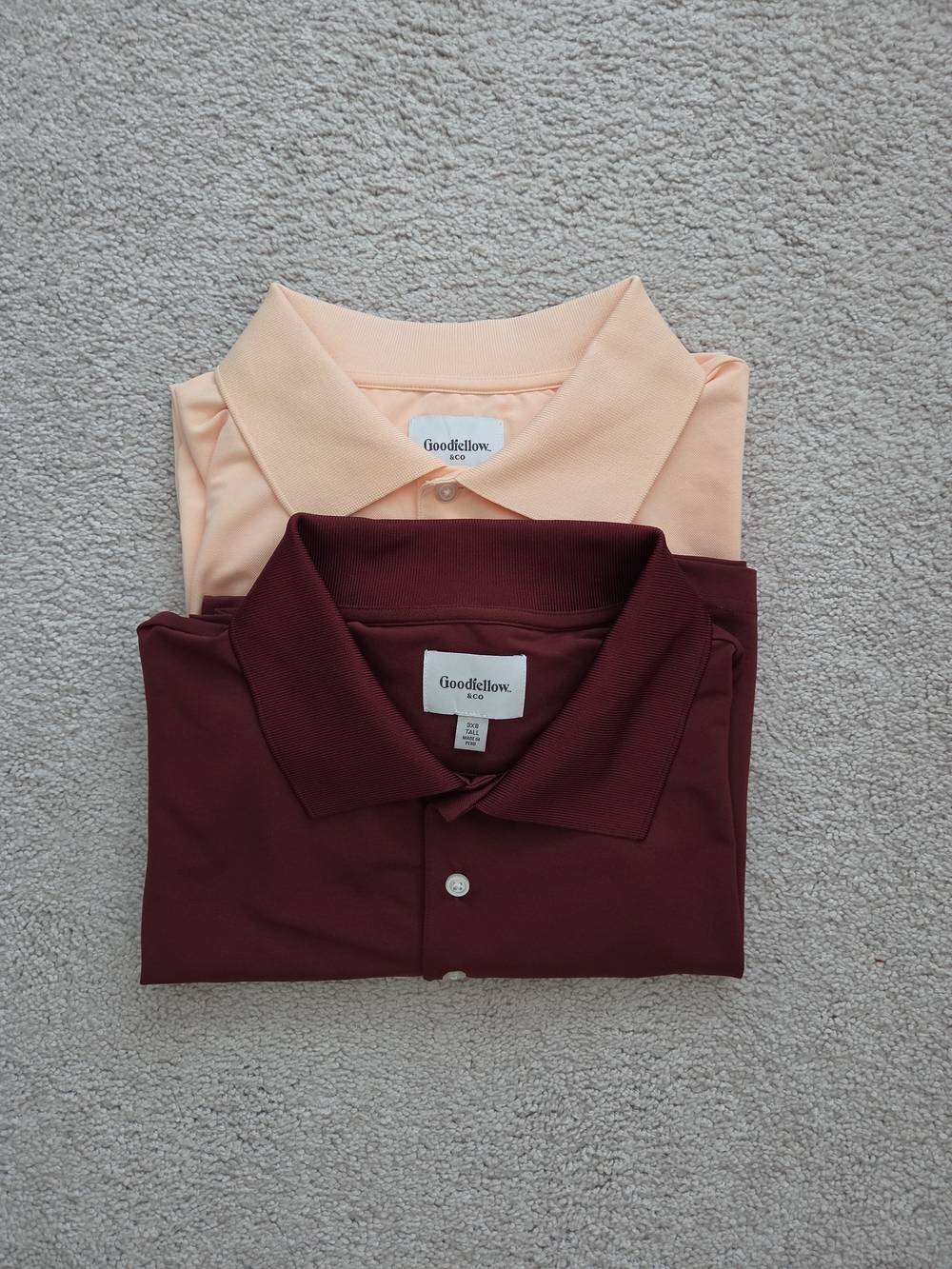 Goodfellow & Co Men’s Polo Duo - Burgundy & Peach